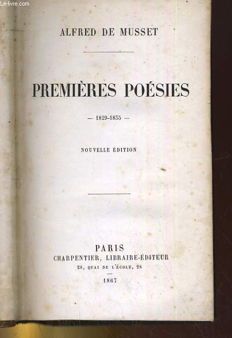 PREMIERES POESIES 1829-1835