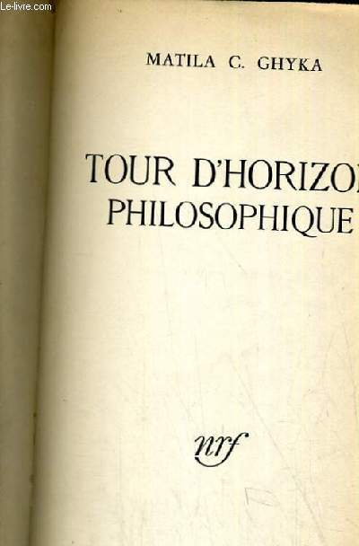 TOUR D HORIZON PHILOSOPHIQUE 4 me EDITION