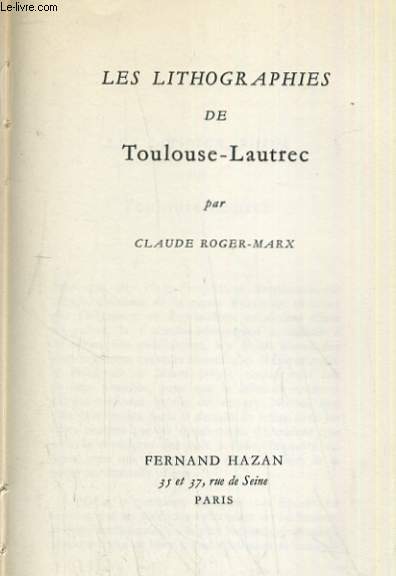 LES LITHOGRAPHIES DE TOULOUSE LAUTREC