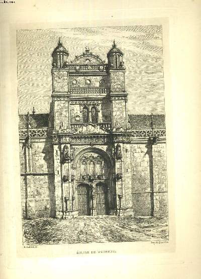 LA RENAISSANCE EN FRANCE. 6me LIVRAISON. LE-DE-FRANCE (SEINE-ET-OISE). ILLUSTRATIONS SOUS LA DIRECTION DE EUGENE SADOUX. TITRE DES EAUX-FORTES: 1. EGLISE DE VERTHEUIL. 2. EGLISE DE BELLOY. 3. St DENYS. VASE DU COEUR DE FRANCOIS 1er. ...