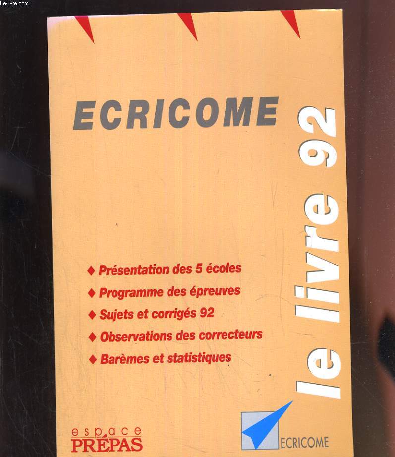 ECRICOME LE LIVRE 92