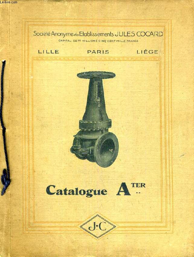 ETABLISSEMENTS JULES COCARD, CATALOGUE A TER