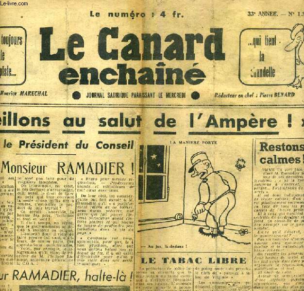LE CANARD ENCHAINE, 333 ANNEE, N 1388, MAI 1947