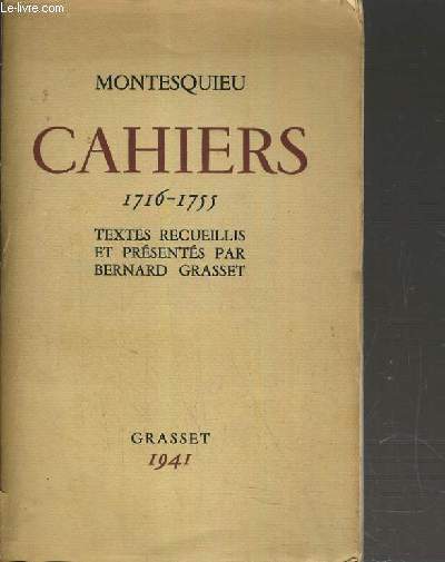 CAHIERS 1716-1755.