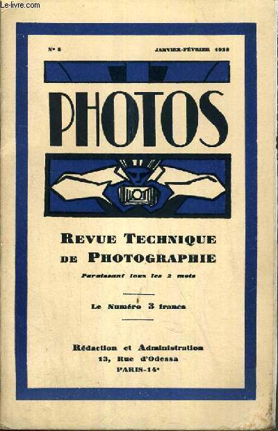 REVUE TECHNIQUE DE PHOTOGRAPHIE / N5 - JANVIER-FEVRIER 1928.