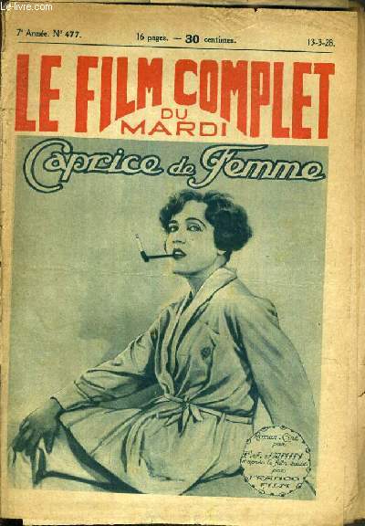 CAPRICE DE FEMME - LE FILM COMPLET DU MARDI - 7me ANNEE - N477.