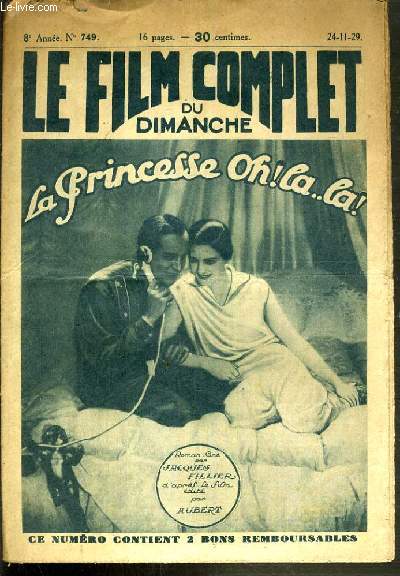LA PRINCESSE OH! LA..LA - LE FILM COMPLET DU DIMANCHE - 8me ANNEE - N749.