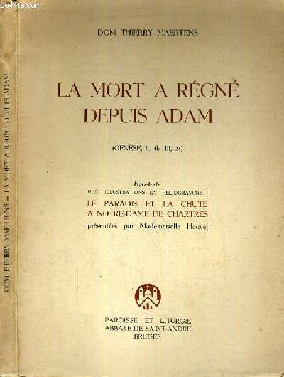 LA MORT A REGNE DEPUIS ADAM - MAERTENS THIERRY DOM - 1951 - Photo 1/1