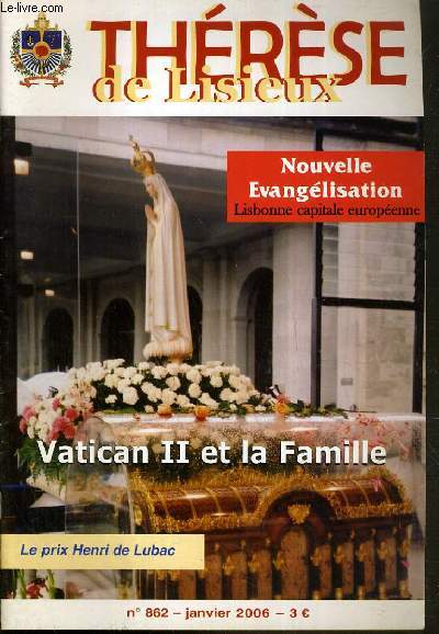 THERESE DE LISIEUX N862 - JANVIER 2006 / VATICAN II ET LA FAMILLE.