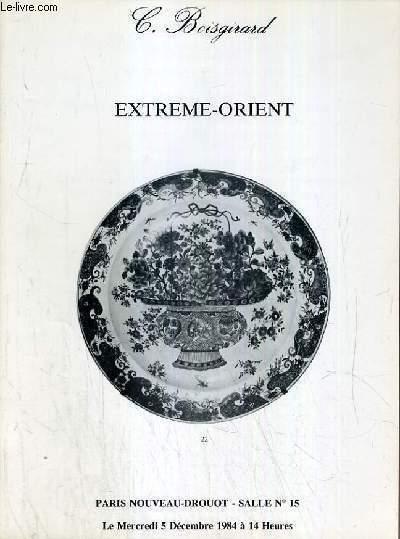 CATALOGUE DE VENTE AUX ENCHERES - NOUVEAU DROUOT - EXTREME-ORIENT - SALLE 15 - 5 DECEMBRE 1984.