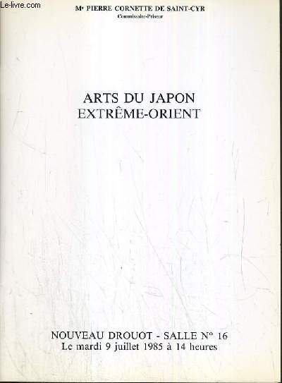 CATALOGUE DE VENTE AUX ENCHERES - NOUVEAU DROUOT - ARTS DU JAPON - EXTREME-ORIENT - SALLE 16 - 9 JUILLET 1985.
