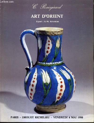 CATALOGUE DE VENTE AU ENCHERE - DROUOT RICHELIEU - ART D'ORIENT - SALLE 1 - 4 MAI 1990.