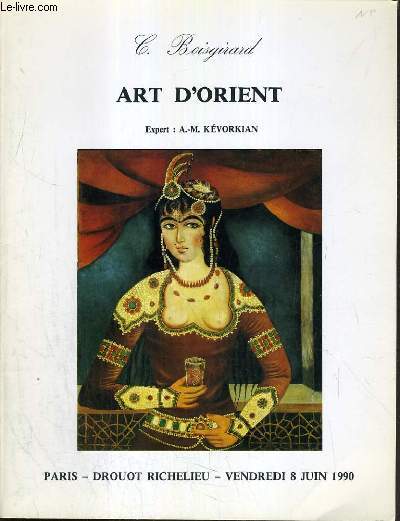 CATALOGUE DE VENTE AU ENCHERE - DROUOT RICHELIEU - ARTS D'ORIENT - SALLE 5 - 8 JUIN 1990.