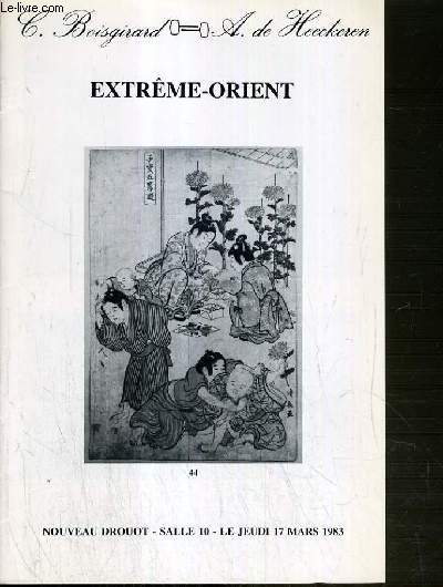 CATALOGUE DE VENTE AUX ENCHERES - NOUVEAU DROUOT - EXTREME-ORIENT - ESTAMPES JAPONAISES - SALLE 10 - 17 MARS 1983.