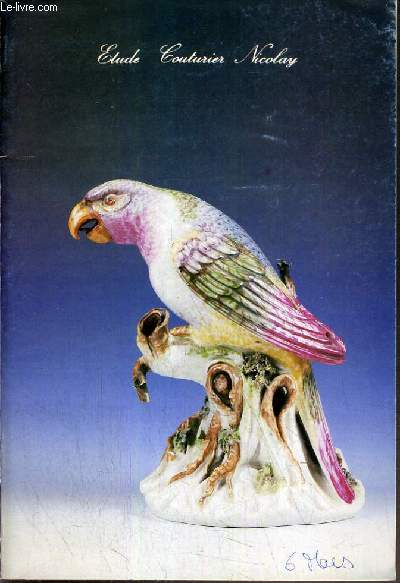 CATALOGUE DE VENTE AUX ENCHERES - HOTEL DROUOT - FAIENCES & PORCELAINES - SALLE 6 - 6 MARS 1987.