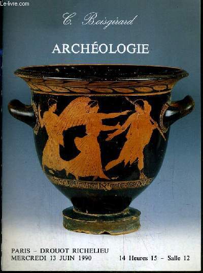 CATALOGUE DE VENTE AUX ENCHERES - DROUOT RICHELIEU - ARCHEOLOGIE - SALLE 12 - 13 JUIN 1990.