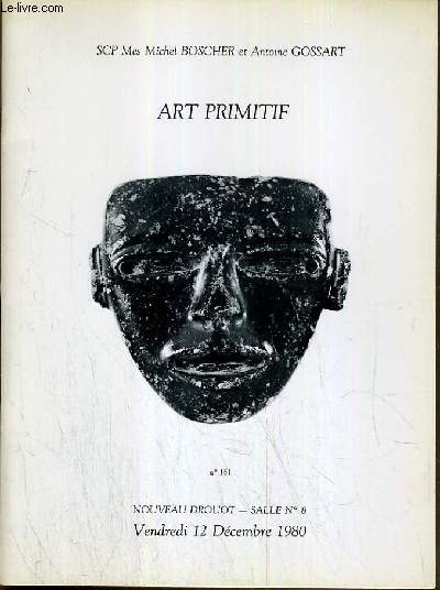 CATALOGUE DE VENTE AUX ENCHERES - NOUVEAU DROUOT - ART PRIMITIF - ART NEGRE - OCEANIE - INDONESIE - AMERIQUE INDIENNE - SALLE 8 - 12 DECEMBRE 1980.