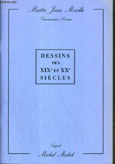 CATALOGUE DE VENTE AUX ENCHERES - DROUOT RICHELIEU - DESSINS - AQUARELLES - GOUACHES - PASTELS DES XIXe et XXe SIECLES - SALLE 10 - 14 DECEMBRE 1990.