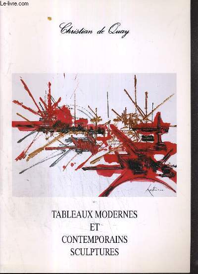 CATALOGUE DE VENTE AUX ENCHERES - DROUOT RICHELIEU - TABLEAUX MODERNES ET CONTEMPORAINS - SCULPTURES - SALLE 4 - 28 JANVIER 1991.