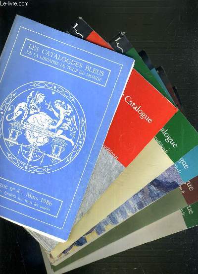 LOT DE 6 CATALOGUES - LIVRES / LIBRAIRIE LE TOUR DU MONDE- N4-MARS 1986, LIBRAIRIE LE TRAIT D'UNION-OCT-NOV. 2005 - JANVIER - MARS 2006- FEVRIER 2007..