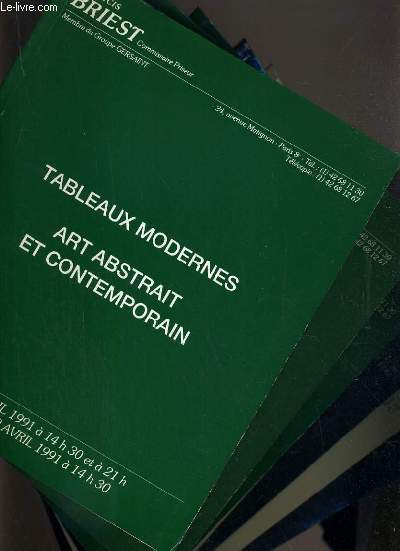 LOT DE 5 CATALOGUES DE VENTE AUX ENCHERES - DROUOT - TABLEAUX MODERNES - ART ABSTRAIT ET CONTEMPORAINS /