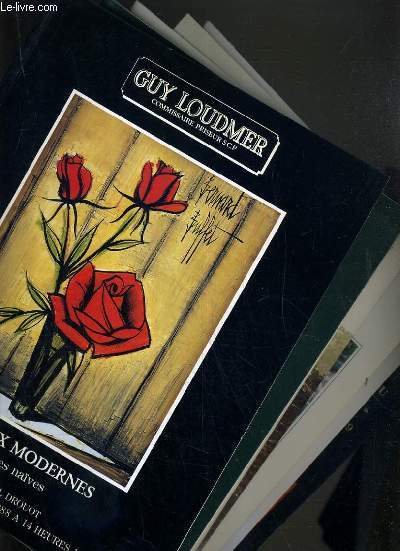 LOT DE 7 CATALOGUES DE VENTE AUX ENCHERES - DROUOT - TABLEAUX MODERNES / LOUDMER-13 MAI 1987-16 OCT.1988, BOISGIRARD-19 JUIN-9 OCT.1989-1er MARS 1991, IONESCO-14 NOV.1990, POULAIN/LE FUR-22 JUIN 1989.