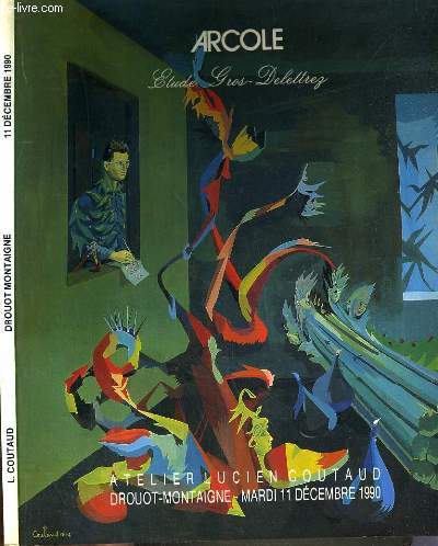 CATALOGUE DE VENTE AUX ENCHERES - DROUOT MONTAIGNE - ATELIER LUCIEN COUTAUD - 11 DECEMBRE 1990.