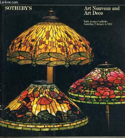 CATALOGUE DE VENTE AUX ENCHERES - ART NOUVEAU AND ART DECO - 6 FEBRUARY 1982 / TEXTE EN ANGLAIS.