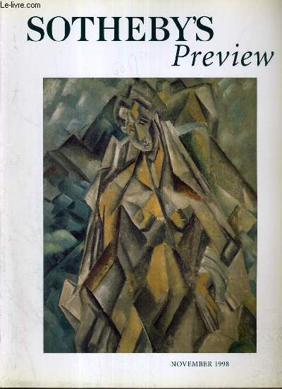 CATALOGUE DE VENTE AUX ENCHERES - NOVEMBER 1998 / art from the reader's digest collection, a passionate collector, the collection of stanley & linda marcus, the bird-of-paradise collection, treasures from the gilded age.../ TEXTE EN ANGLAIS.