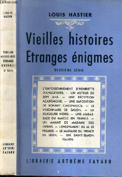 VIEILLES HISTOIRES - ETRANGES ENIGMES - 2 me SERIE