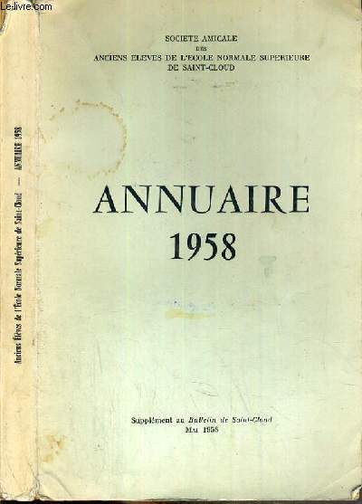 ANNUAIRE 1958
