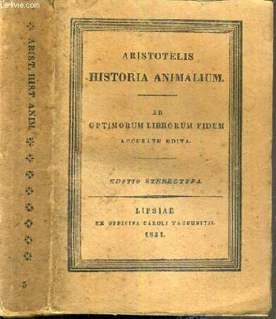 ARISTOTELIS PHYSICA - AD OPTIMORUM LIBRORUM FIDEM ACCURATE EDITA - VOLUME 5 / TEXTE EN LATIN ET EN GREC.
