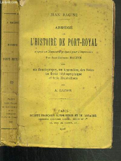 ABREGE DE L'HISTOIRE DE PORT-ROYAL