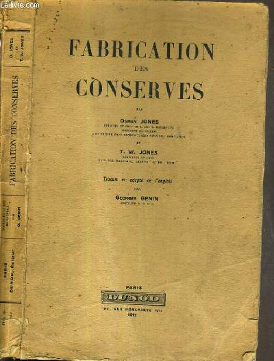 FABRICATION DES CONSERVES