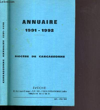 ANNUAIRE 1991-1922 - DIOCESE DE CARCASSONNE