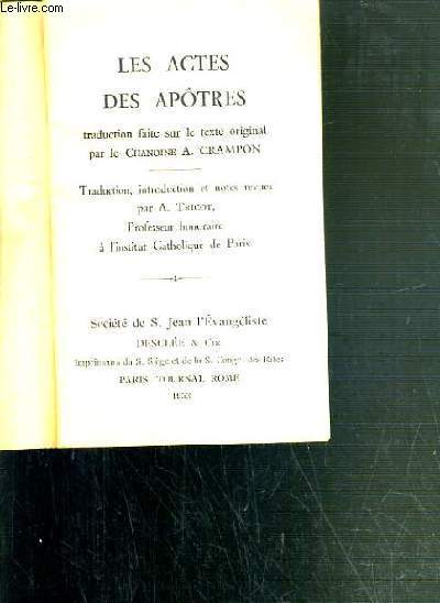 LES ACTES DES APOTRES - N623.