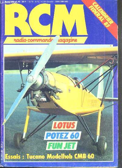 RCM - RADIO COMMANDE MAGAZINE - CALENDRIER FEDERAL 85 - LOTUS - POTEZ 60 - FUN JET - N 48 - AVRIL 1985.