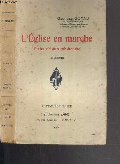 L'EGLISE EN MARCHE - ETUDES D'HISTOIRE MISSIONNAIRE