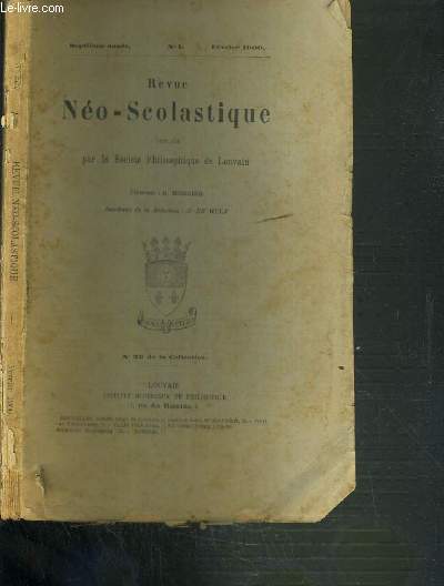 REVUE NEO-SCOLASTIQUE - N1 - FEVRIER 1900