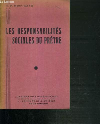 LES RESPONSABILITES SOCIALES DU PRETRE