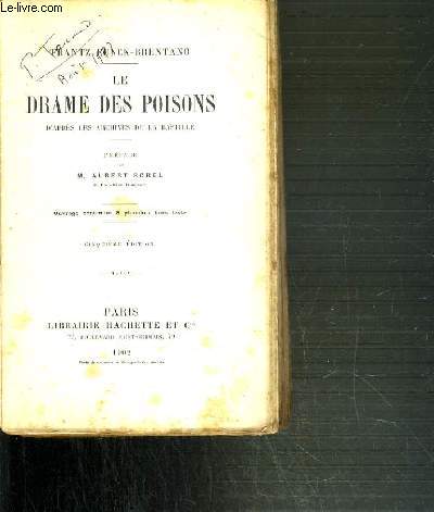 LA DRAME DES POISONS D'APRES LES ARCHIVES DE LA BASTILLE - 5me EDITION.