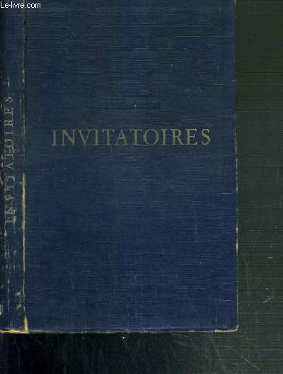 INVITATOIRES - POUR COMMENCER LA MESSE
