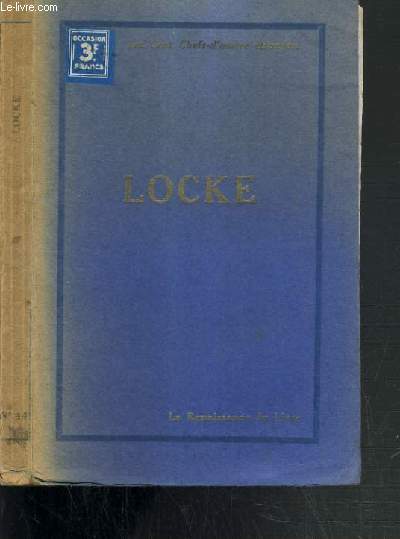 JEAN LOCK - ESSAI PHILOSOPHIQUE CONCERNANT L'ENTENDEMENT HUMAIN / LES CENT CHEFS-D'OEUVRE ETRANGERS.