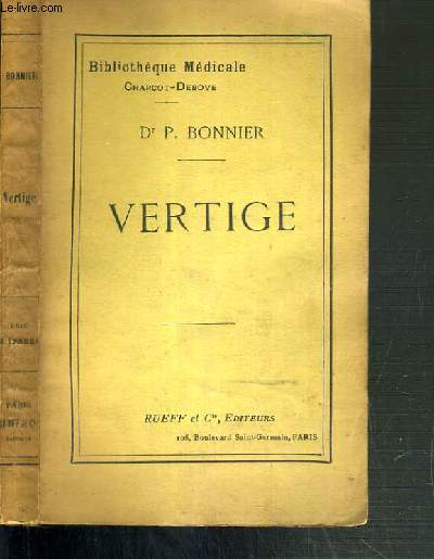 VERTIGE / BIBLIOTHEQUE MEDIALE CHARCOT-DEBOVE