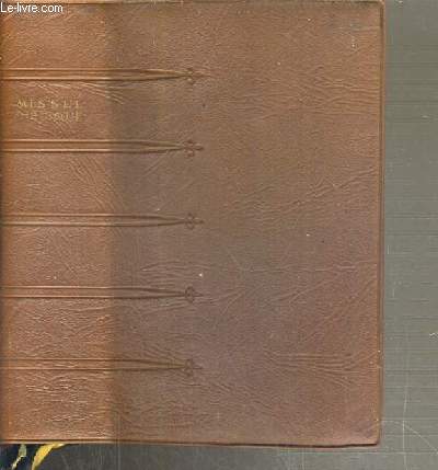 MISSEL BIBLIQUE DE TOUS LES JOURS - VESPERAL ET RITUEL / TEXTE EN FRANCAIS ET LATIN