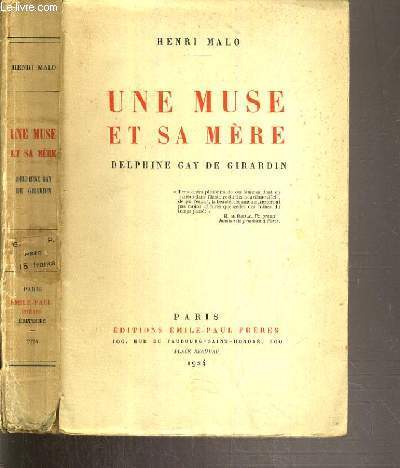 UNE MUSE ET SA MERE - DELPHINE GAY DE GIRARDIN