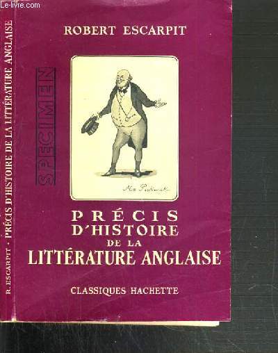 PRECIS D'HISTOIRE DE LA LITERATURE ANGLAISE