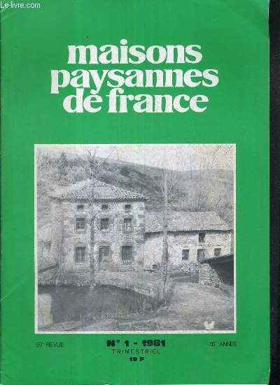 MAISONS PAYSANNES DE FRANCE - N°1 - 1981