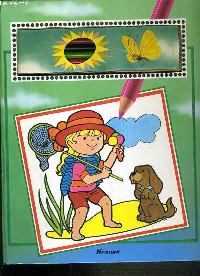 LIVRE DE COLORIAGE POUR ENFANT + 4 crayons de couleur (vert, noir, marron et rouge)