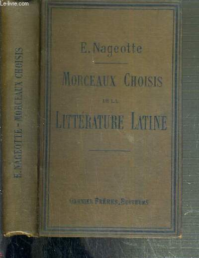 RECUEIL DE MORCEAUX CHOISIS DE LA LITTERATURE LATINE - TRADUCTION FRANCAISE / ENSEIGNEMENT SECONDAIRE DES JEUNES FILLES - ENSEIGNEMENT SECONDAIRE SPECIAL DES GARCONS.